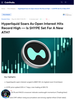 Hyperliquid Soars As Open Interest Surge, Is $HYPE Set For A New ATH?
