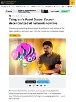 Cocoon Decentralized AI Network Launches on the Open Network (TON)