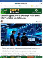 Gemini Cryptocurrency Exchange Plans Entry Into Prediction Markets Arena - TheNewsCrypto