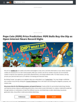 Pepe Coin (PEPE) Price Prediction: PEPE Bulls Buy the Dip as Open Interest Nears Record Highs - Brave New Coin