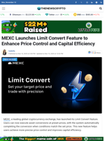 MEXC Launches Limit Convert Feature to Enhance Price Control and Capital Efficiency