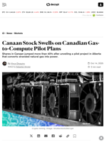 Canaan Stock Swells on Canadian Gas-to-Compute Pilot Plans - Decrypt