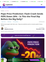 Pepe Price Prediction: Flash Crash Sends PEPE Down 20% – Is This the Final Dip Before the Big Rally?