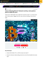 Solana following Bitcoin? Network activity, chart pattern point to $300 SOL price