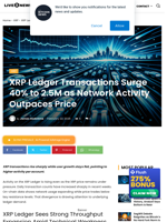 XRP Ledger Transactions Surge 40% to 2.5M as Network Activity Outpaces Price | Live Bitcoin News