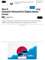 New Era for Japanese Cryptocurrency Markets? Demand for Digital Assets Grows - U.Today