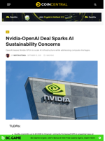 Nvidia-OpenAI Deal Sparks AI Sustainability Concerns - CoinCentral