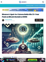 Binance’s Spot-to-Futures Ratio Hits 1.5-Year Peak as Bitcoin Reclaims $109K