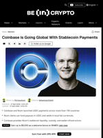Coinbase Unlocks Stablecoin Payments Globally