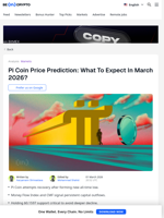 Pi Coin Price Prediction For March 2026