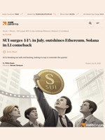 SUI surges 44% in July, outshines Ethereum, Solana in L1 comeback - AMBCrypto