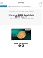 Ethereum at $2,500: Can a Rally to $2,900 Happen?