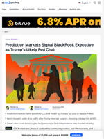 Prediction Market Signal BlackRock Executive as Trump’s Fed Pick