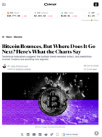 Bitcoin Bounces, But Where Does It Go Next? Here’s What the Charts Say - Decrypt