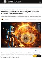 Massive Liquidations Rock Crypto. Healthy Shakeout or Market Top? - DailyCoin