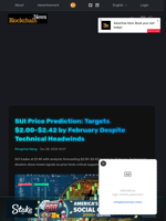 SUI Price Prediction: Targets $2.00-$2.42 by February Despite Technical Headwinds - Blockchain.News