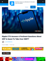 Ripple CTO Answers 6 Pertinent Questions About XRP In Quest To Take Over SWIFT | Bitcoinist.com