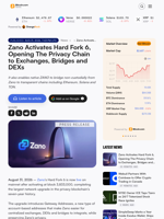 Zano Activates Hard Fork 6, Opening The Privacy Chain to Exchanges, Bridges and DEXs