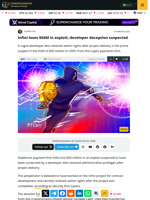 Infini loses $50M in exploit; developer deception suspected