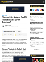 Ethereum Price Analysis: Can ETH Finally Break the $2,400 Resistance?