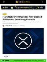 Flare Network Introduces XRP-Backed Stablecoin, Enhancing Liquidity - CoinCentral
