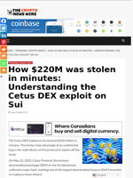 How $220M was stolen in minutes: Understanding the Cetus DEX exploit on Sui - The Crypto News Wire