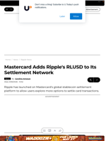 Mastercard Adds Ripple's RLUSD to Its Settlement Network - U.Today