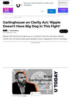 Garlinghouse on Clarity Act: 'Ripple Doesn't Have Big Dog in This Fight' - U.Today