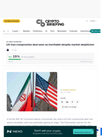 US-Iran compromise deal seen as inevitable despite market skepticism