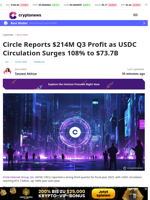 Circle Reports $214M Q3 Profit as USDC Circulation Surges 108%