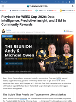 Playbook for WEEX Cup 2026: Data Intelligence, Predictive Insight, and $1M in Community Rewards - TheNewsCrypto