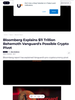 Bloomberg Explains $11 Trillion Behemoth Vanguard's Possible Crypto Pivot - U.Today