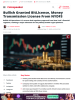 Bullish Granted BitLicense, Money Transmission License From NYDFS - Coinspeaker