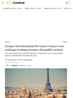 RWA news: France's tokenized stock exchange Lise poised for first onchain IPO in Europe