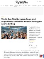 World Cup Final between Spain and Argentina is a massive moment for crypto sports betting