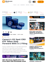 Canary's US Spot CRO ETF Takes Step Forward With S-1 Filing – Crypto News Bitcoin News