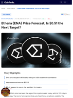 Ethena (ENA) Price Forecast, Is $0.51 the Next Target?
