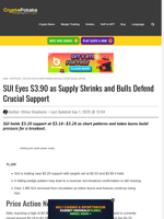 SUI Eyes $3.90 as Supply Shrinks and Bulls Defend Crucial Support
