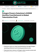 Polygon Powers Calastone’s £250B Monthly Fund Network in Global Tokenization Push - Crypto News Flash