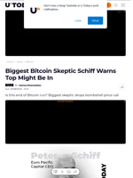 Biggest Bitcoin Skeptic Schiff Warns Top Might Be In - U.Today