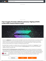 Top 5 Crypto Presales 2026 for January: Digitap ($TAP) Leads With Solana-Native Rails