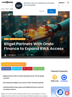 Bitget Partners With Ondo Finance to Expand RWA Access | Live Bitcoin News