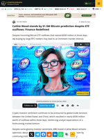 Cathie Wood stands by $1.5M Bitcoin prediction despite ETF outflows: Finance Redefined