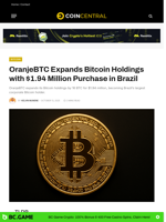 OranjeBTC Expands Bitcoin Holdings with $1.94 Million Purchase