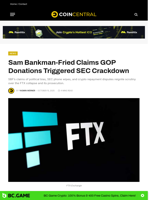 Sam Bankman-Fried Claims GOP Donations Triggered SEC Crackdown