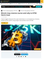 Bitcoin Rally To $75K Possible If These 3 Triggers Are Pulled