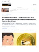 DOGE Price Prediction: A Tentative Bounce Near the Lower Bollinger Band — But $0.09 Remains the Make-or-Break Level - Blockchain.News