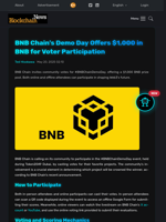 BNB Chain's Demo Day Offers $1,000 in BNB for Voter Participation - Blockchain.News