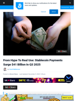 From Hype To Real Use: Stablecoin Payments Surge $41 Billion In Q3 2025