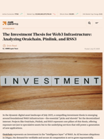 The Investment Thesis for Web3 Infrastructure: Analyzing Oraichain, Pinlink, and RSS3 - AMBCrypto